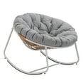 thumbnail image 1 of Outdoor/Indoor Rocking Chair with Rust-Resistant Steel Frame & Water-Resistant Cushion, 1 of 5