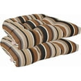 thumbnail image 1 of Outdoor/Indoor Sunbrella Set of 2 Pieces Seat Cushions, Wicker Seat, U Cushions, Patio Furniture Cushions 19 inch x 18 inch x 4 inch Water and Fade Resistant Capital Espresso, 1 of 7