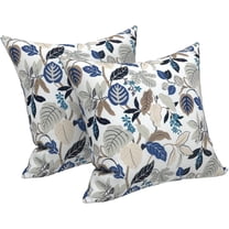 Outdoor/Indoor Throw Pillows Covers, Decorative Throw Pillows Covers , 18"x18" Square Throw Pillows Covers Bed, Couch, and Patio Furniture, Set of 2, Breeze Leaves Beige
