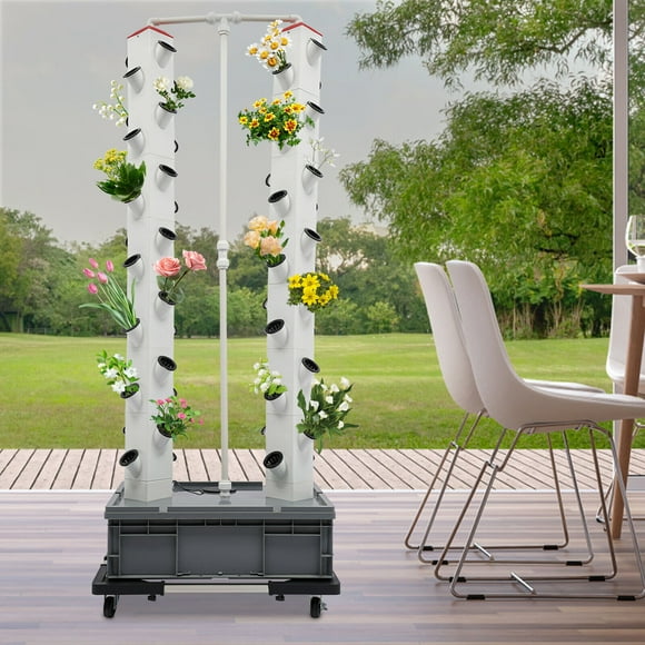 Outdoor Indoor Vertical Garden Smart Garden Kit, Hydroponics Growing Tower 24.41*16.54*64.57in