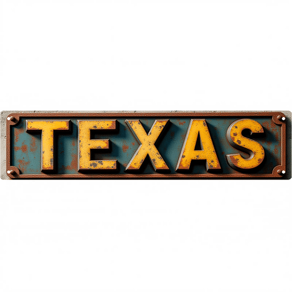 Outdoor Indoor Wall Art 16*4 inches "TEXAS" Embossed tin signs for barn farm backyard farmhouse sign vintage garden decor rustic wall decor