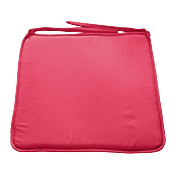 Outdoor Indoor Waterproof Seat Cushions Square Seat Cushion with Ties 15.75x15.75 Inch Patio Chair Cushion with Ties Machine Washable Seat Pad for Home Garden Kitchen Dining Office Chair, Dark Red