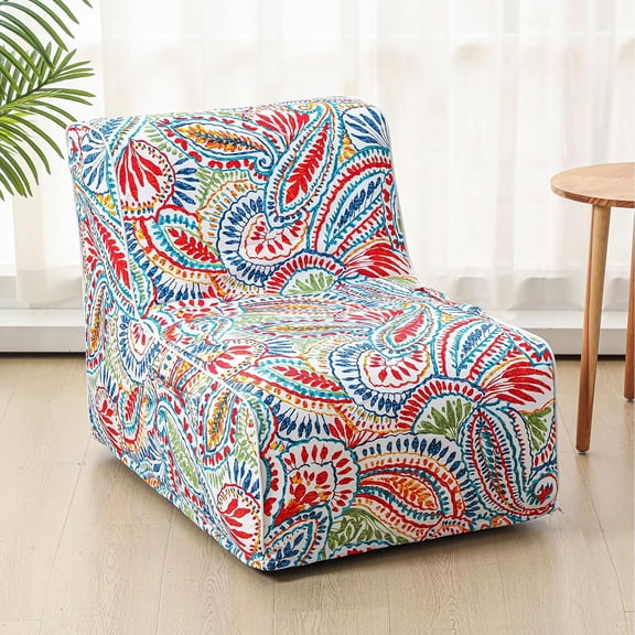 Outdoor Inflatable Bean Bag Chair, Portable Inflatable Bean Bag with Handle for Garden Home Boho Decorative Living Room (Bright)