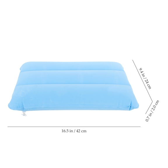 Inflatable Travel Neck Pillow for Camping, Beach, Backpacking & Office - Sand-Resistant Soft Flocking Cushion for Outdoor Comfort