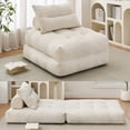 thumbnail image 1 of BEHOST 86" Oversized Folding Sofa Bed with Pillow and Back Support, Convertible Sleeper Chair for Living Room, White, 1 of 7
