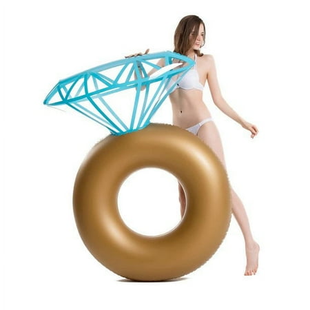 Outdoor Inflatable Water Floating Row for Swimming Pool, 6 Design Options, Pizza, Unicorn, Pineapple, Toucan, Diamond Ring, Flamingo
