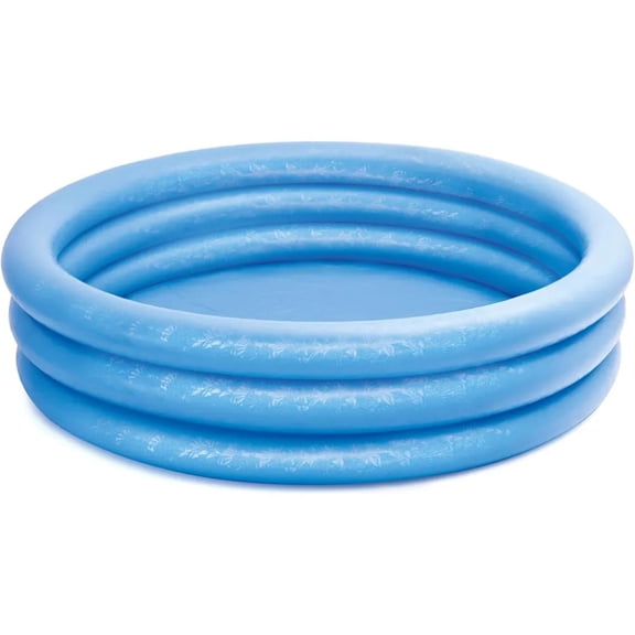 Intex Crystal Blue Inflatable Kiddie Pool 66 Inch x 15 Inch, Durable Backyard Pool for Kids, Easy Setup Design for Outdoor Summer, Inflatable Backyard Summer Pool for Kids and Family Fun (58446EP)