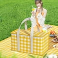 thumbnail image 1 of Outdoor Insulated Picnic Bag, Large Capacity Cooler, Portable Aluminum Foil, Thickened Non-Woven, Folding Design, for Camping, Keeps Food Fresh, Travel Tote, Lunch Box Bag Aestivo, 1 of 9