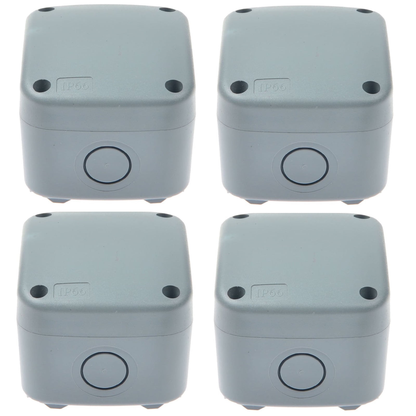 Outdoor Junction Box GREENCYCLE 4PK ABS Plastic Dustproof Waterproof IP66 Universal Electrical Project Enclosure Grey 3 1/4" x 2 3/4" x 2 1/4" (86x74x62mm)