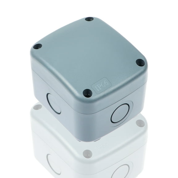 Outdoor Junction Box, GREENCYCLE IP66 ABS PVC Plastic, 3 1/4" x 2 3/4" x 2 1/4" (86x74x62mm) ,Dustproof Waterproof Universal Electrical Project Enclosure 1PK Grey