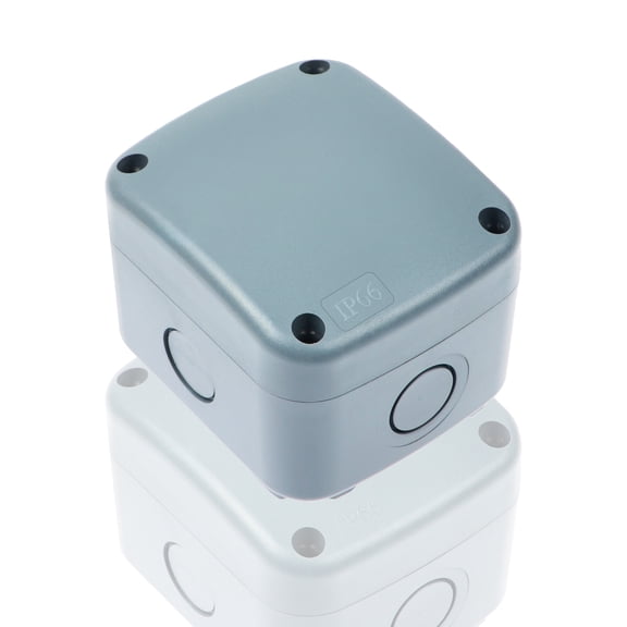 Outdoor Junction Box, GREENCYCLE IP66 ABS PVC Plastic, 3 1/4" x 2 3/4" x 2 1/4" (86x74x62mm) ,Dustproof Waterproof Universal Electrical Project Enclosure 1PK Grey