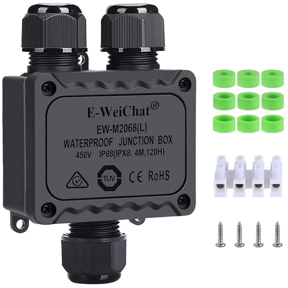 Outdoor Junction Box,ip68 Waterproof Junction Box,3-Way Y Outdoor Junction Box Waterproof,Underground Electrical Junction Box,Waterproof Junction Box Outdoor 5-12mm Electrical Junction Box