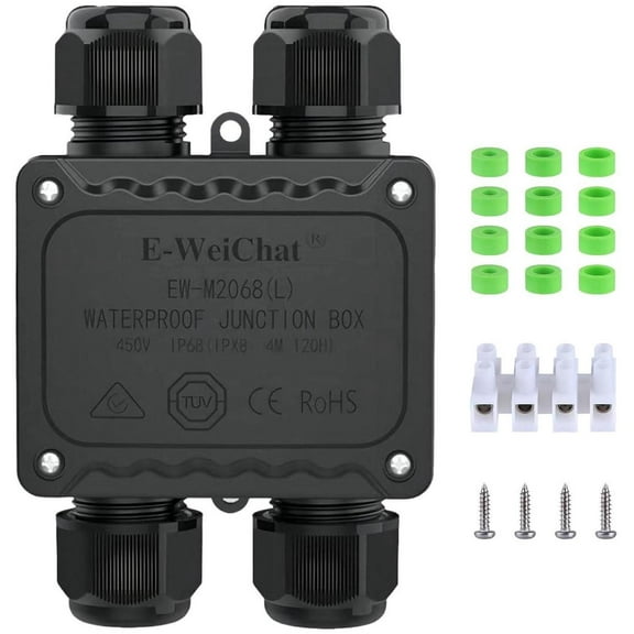 Outdoor Junction Box,ip68 Waterproof Junction Box,4-Way H Outdoor Junction Box Waterproof,Underground Electrical Junction Box,Waterproof Junction Box Outdoor 5-12mm Electrical Junction Box