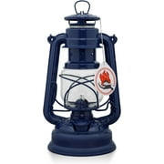 Outdoor Kerosene Fuel Lantern, German Made Weather Resistant Baby Special 276 Galvanized Hurricane Lamp for Camping or Patio, 10 Inches, Cobalt Blue