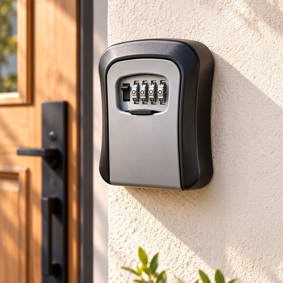 Outdoor Key Lock Box With Code, Wall Mounted Key Storage Box, Key ...