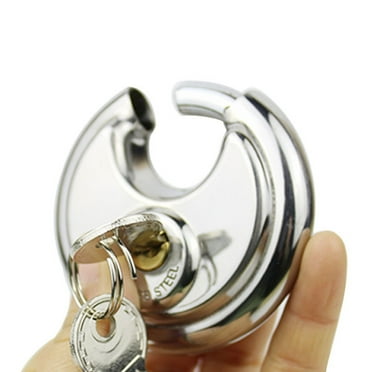Outdoor Key Padlock, [Waterproof] [Cut Protection] 70Mm Weatherproof Stainless Steel Disc Lock With 9.5Mm Shackle For Warehouse, Container
