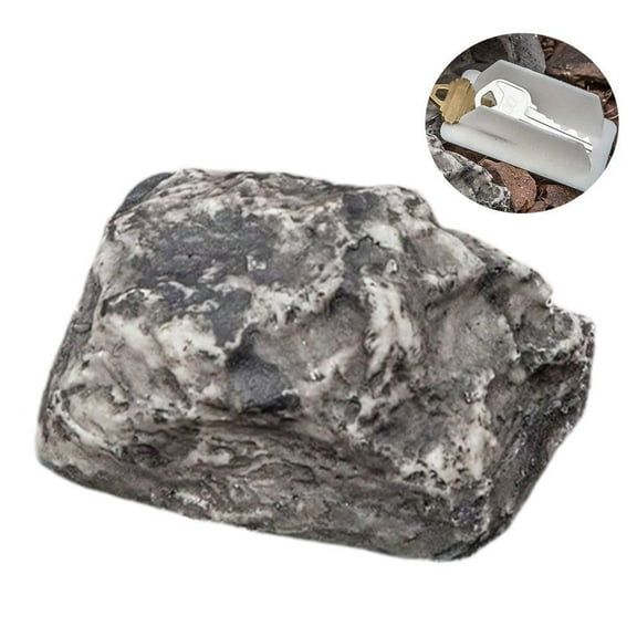 Outdoor Key Safe Hider, Durable Resin Rock Key Holder, Weatherproof Garden Lock Box for Emergency Spare Keys, Realistic Stone Look for Discreet Concealment, Small Size