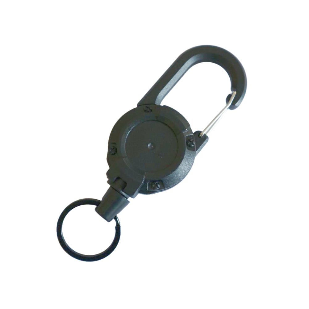 Outdoor Keychain Heavy Duty Retractable Pull Badges ID Reel Carabiner ...
