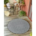 thumbnail image 1 of Outdoor Khence Collection Area Rug Charcoal - 4' Round, 1 of 5