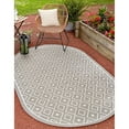 thumbnail image 1 of Outdoor Khence Collection Area Rug Gray - 7'10"x10' Oval, 1 of 5