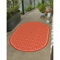 thumbnail image 1 of Outdoor Khence Collection Area Rug Rust Red - 7'10"x10' Oval, 1 of 5