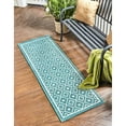 thumbnail image 1 of Outdoor Khence Collection Area Rug Teal - 2'x8', 1 of 5