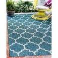 thumbnail image 1 of Outdoor Khence Collection Area Rug Teal - 4'x6', 1 of 5
