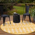 thumbnail image 1 of Outdoor Khence Collection Area Rug Yellow - 4' Round, 1 of 5