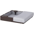 thumbnail image 1 of Outdoor Kids Sandbox with Lid, 4 Built-In Corner Seats & Bottom Liner for Backyard Play, 47x47 Inch, Dark Brown, 1 of 11