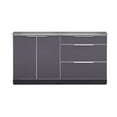thumbnail image 1 of NewAge Products Outdoor Kitchen 3 Piece Cabinet Set in Slate Gray with Countertops, 1 of 9