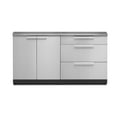thumbnail image 1 of NewAge Products Outdoor Kitchen 3 Piece Cabinet Set in Stainless Steel with Countertops, 1 of 10