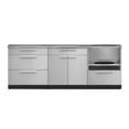 thumbnail image 1 of NewAge Products Outdoor Kitchen 4 PC Cabinet Set in Stainless Steel with Countertops, 1 of 12