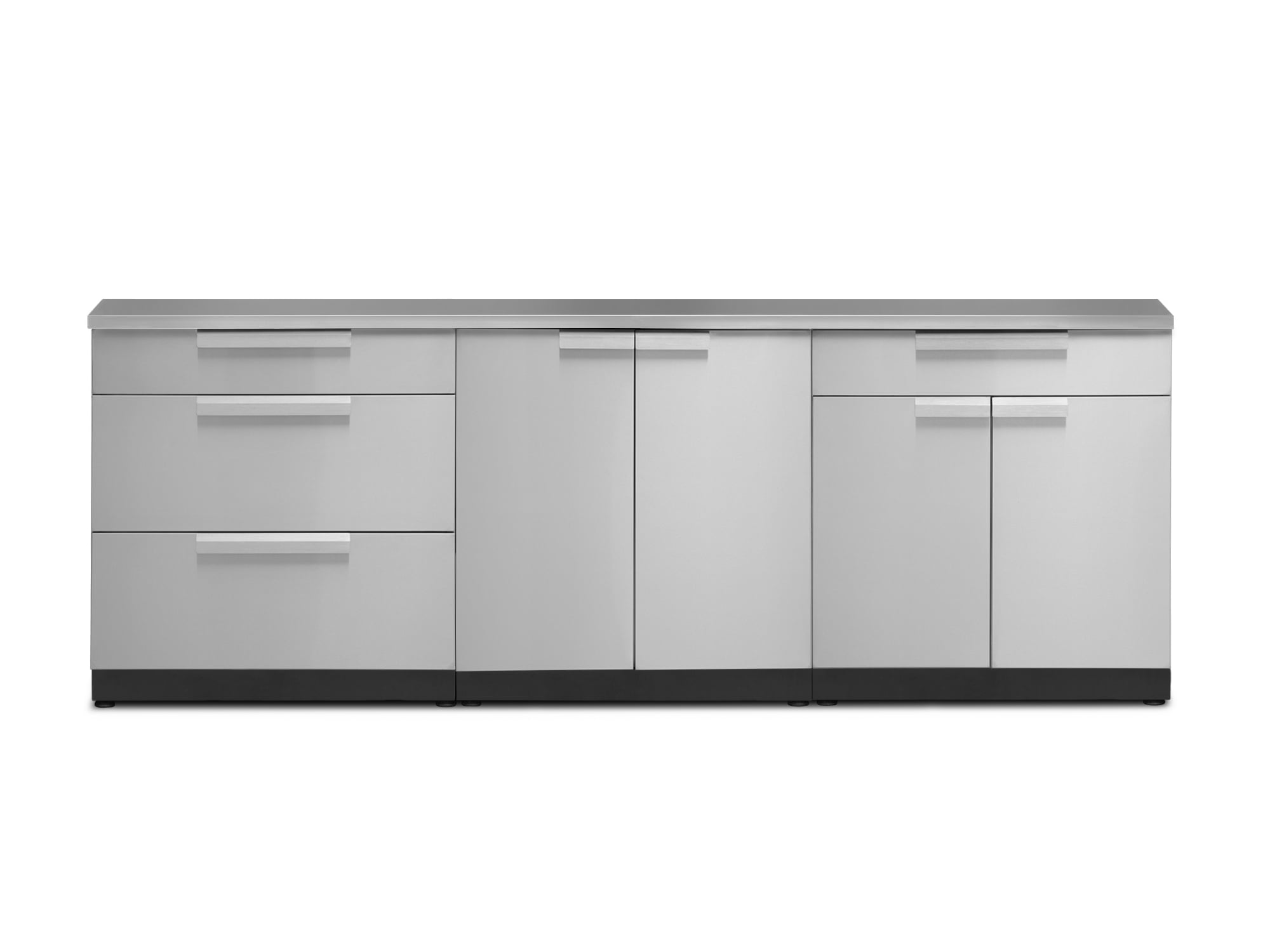Stainless Steel 56'' Outdoor Kitchen Cabinet Set with Countertop