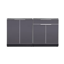 NewAge Products Outdoor Kitchen Aluminum 2 Piece Cabinet Set