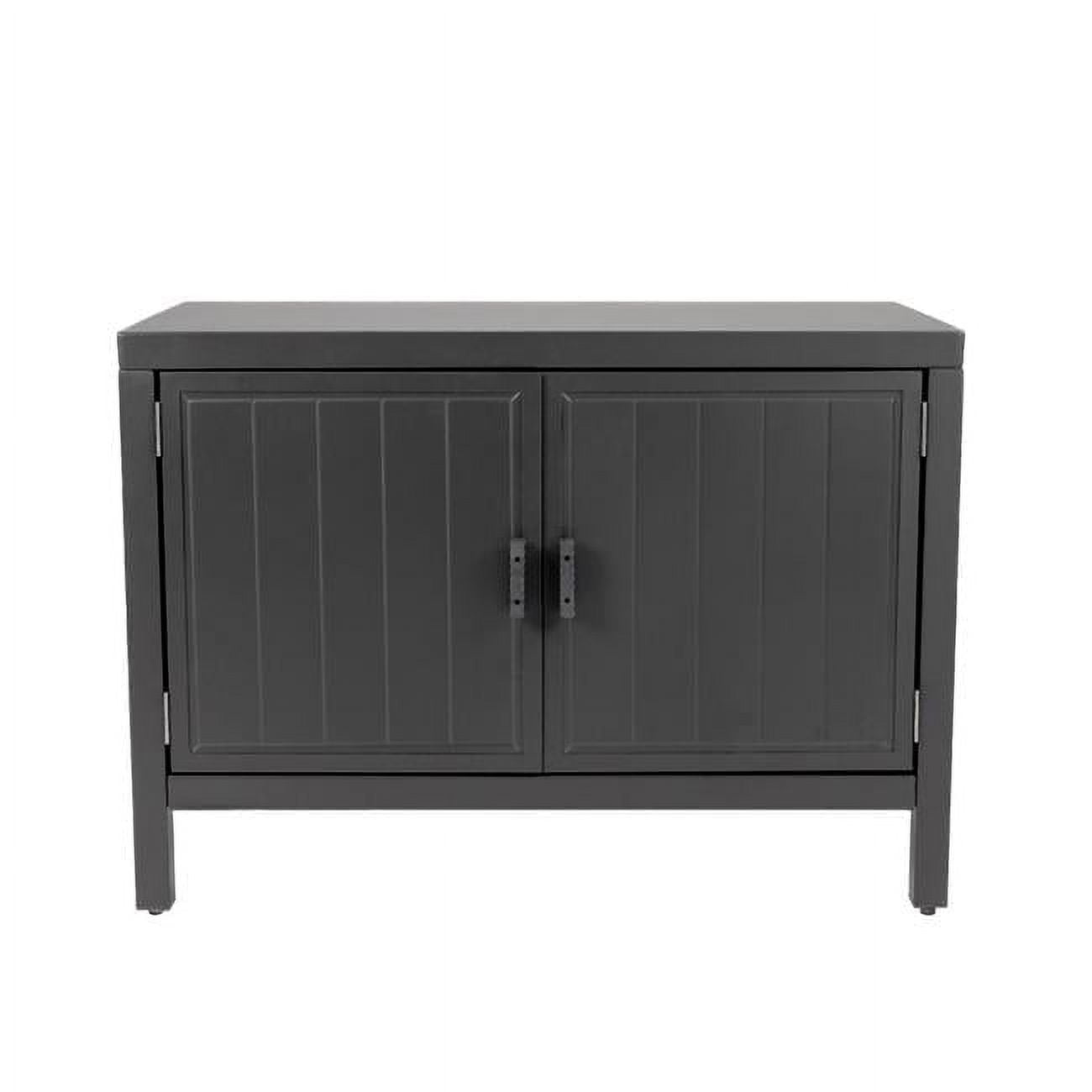 Dark Gray Powder-Coated Aluminum Outdoor Kitchen Cabinet