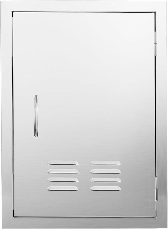 Cxforste 17" x 24" Stainless Steel Outdoor Kitchen Access Door with Handles, for BBQ Islands & Grilling Stations