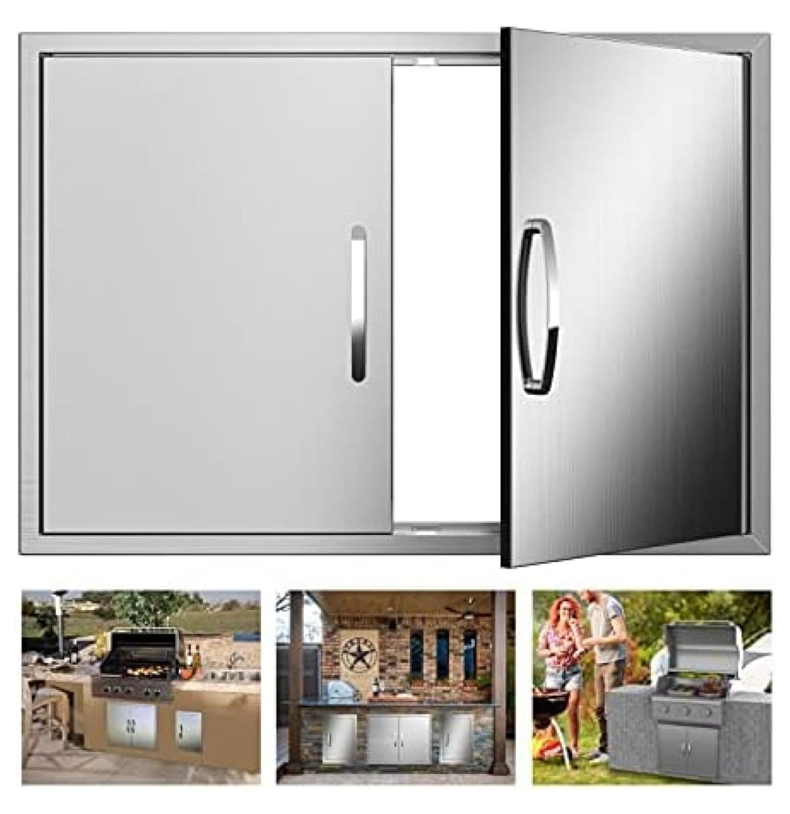 Outdoor Kitchen Doors,Flush Mount Stainless Steel BBQ Access Doors
