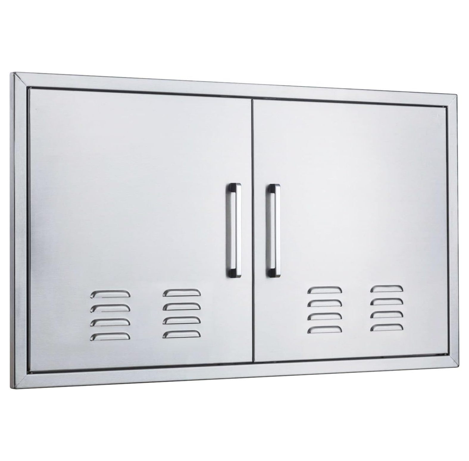 Outdoor Kitchen Doors Stainless Steel,36" Double Access Door Vented