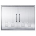 Outdoor Kitchen Double Doors, 30" W21 H Stainless Steel BBQ Doors w