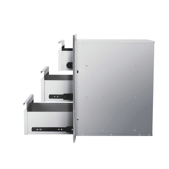 Outdoor Kitchen Drawers Stainless Steel Flush Mount Outdoor Kitchen Cabinets for Outdoor Kitchens & BBQ Islands 15" W x 25" H x 18.7" D