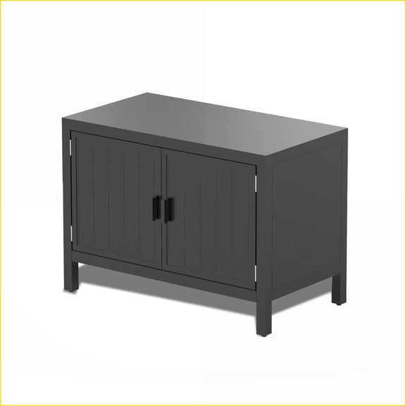 Outdoor Kitchen Island with Storage, Modular Aluminum Grill Prep Table | Grey | Aluminum