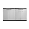 thumbnail image 1 of NewAge Products Outdoor Kitchen Stainless Steel 2 Piece Cabinet Set with 2-Door and Bar Cabinet, 1 of 11
