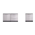 thumbnail image 1 of NewAge Products Outdoor Kitchen Stainless Steel 3 Piece Cabinet Set with 2-Door, 2-Door Drawer and 3-Drawer Cabinet, 1 of 9