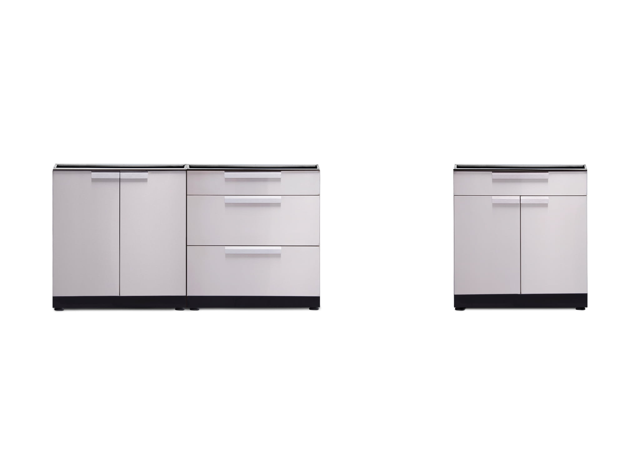 Stainless Steel Modular Outdoor Kitchen Cabinet Set, 96" Wide