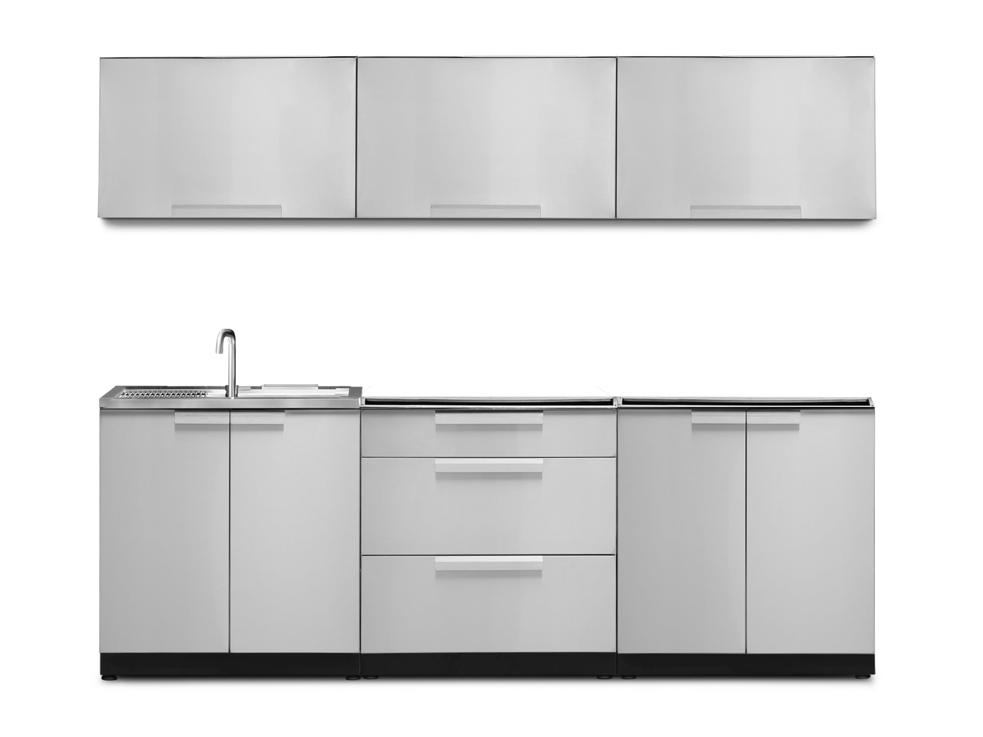 Stainless Steel 96" Outdoor Kitchen Cabinet Set with Sink