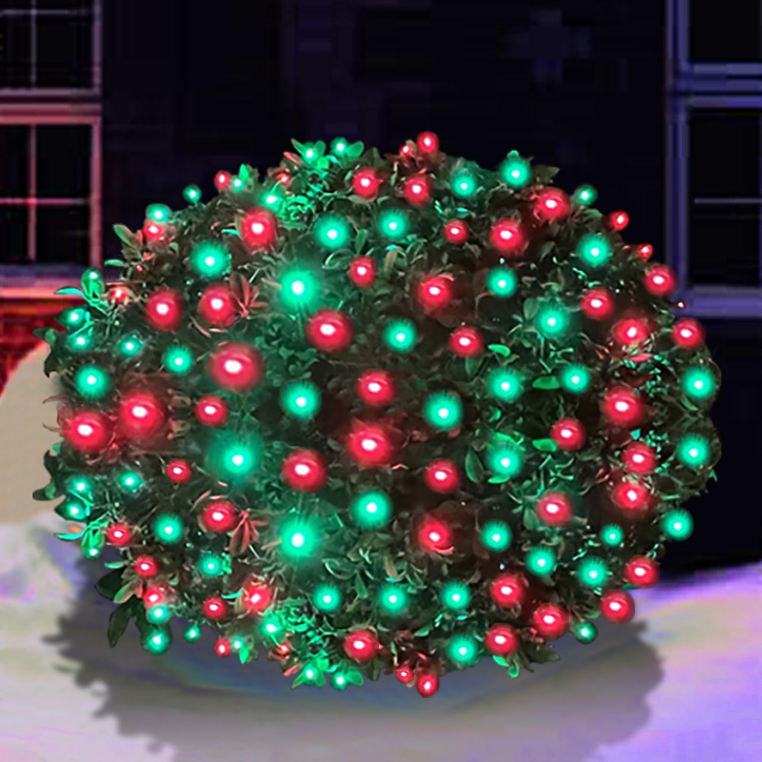 Outdoor LED Christmas Net Lights Green Wire Mesh String for Christmas