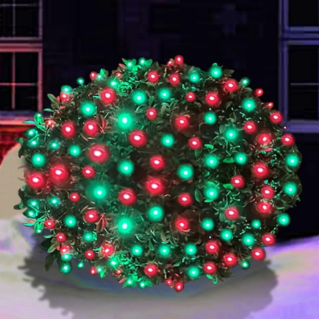 Outdoor LED Christmas Net Lights Green Wire Mesh String for Christmas