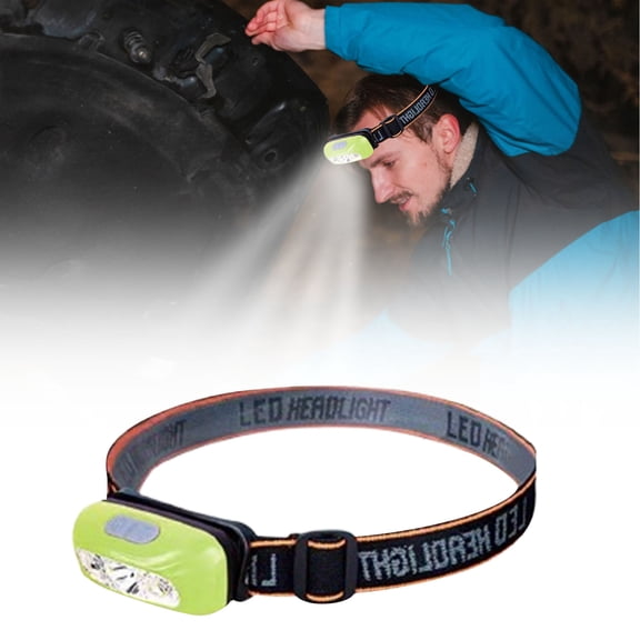 Outdoor LED Headlamp with Motion Sensor for Camping Fishing Mining Compact Mini Hands-Free Light