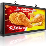 Outdoor LED Signs 40x18" P6 Outdoor LED display - IP45 Waterproof Digital Billboard with WiFi/USB, Programmable for Stores/Restaurants Scrolling Text & HD Image Support