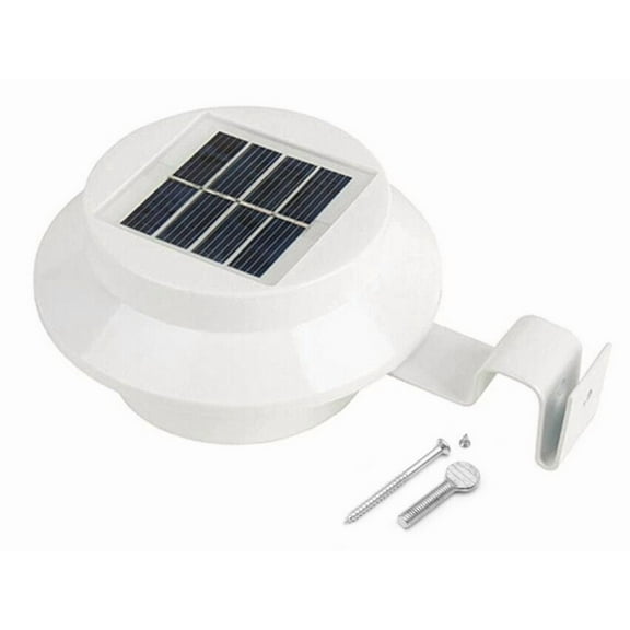 Outdoor LED Solar Powered Gutter Light Garden Yard Wall Fence Pathway Lamp